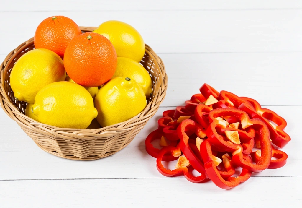 Paprika und Zitrusfrüchte reich an Vitamin C