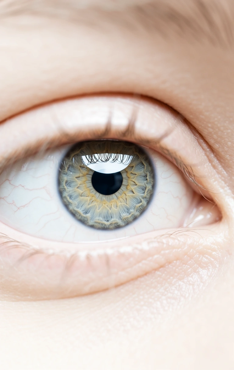 Nahaufnahme eines entspannten menschlichen Auges