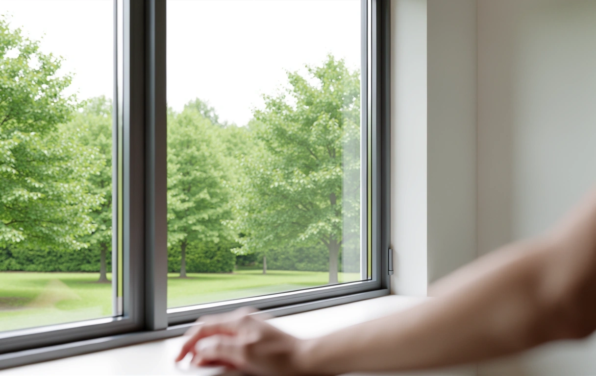 Blick aus dem Fenster in die Ferne