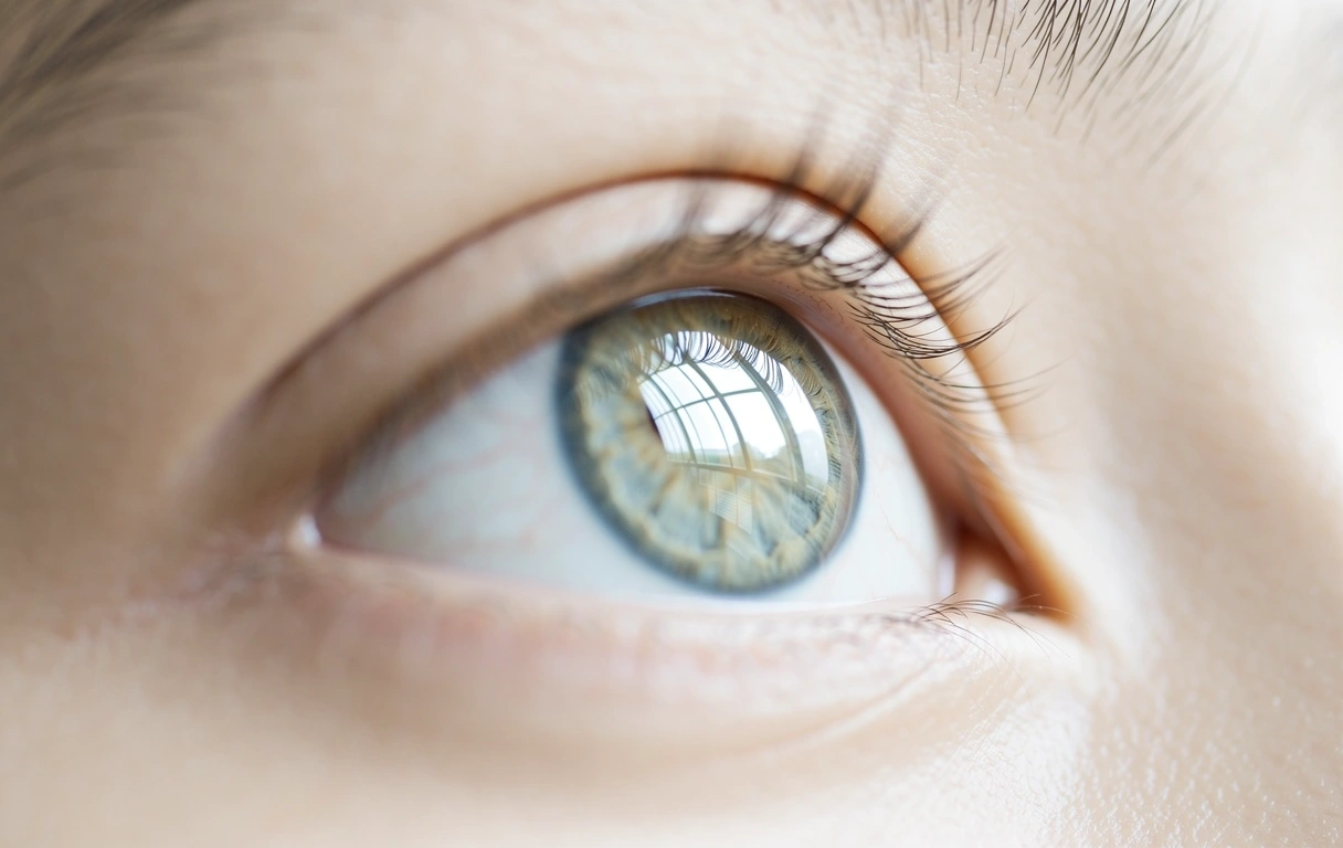 Nahaufnahme eines entspannten Auges